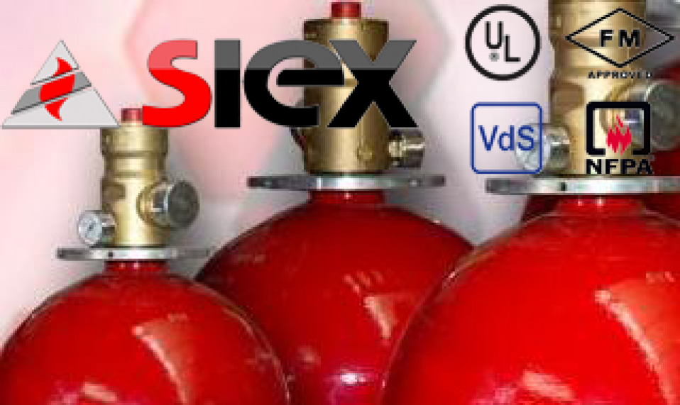 Система газового пожежогасіння NOVEC 1230  Siex 2001 s.l. (Spain)